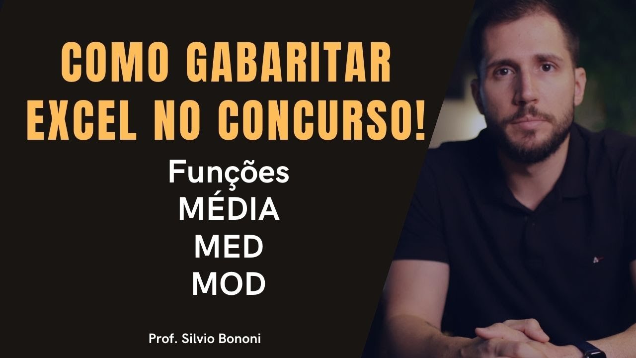 FUNÇÕES MÉDIA-MED-MOD - EXCEL/CALC PARA UFMT - CONCURSOS #ufmt #pjcmt