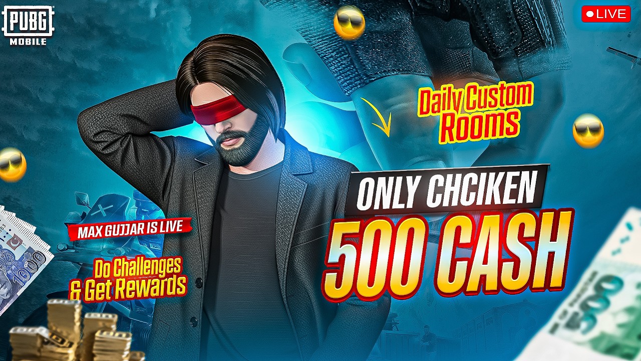 PUBG MOBILE LIVE CUSTOM ROOMS CHALLENGES & UC GIVEAWAYS #maxgujjaryt #pubgmobile #live