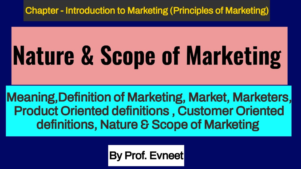 #1 | Nature and Scope of Marketing| Meaning of Marketing| BBA | B.Com| in hindi |
