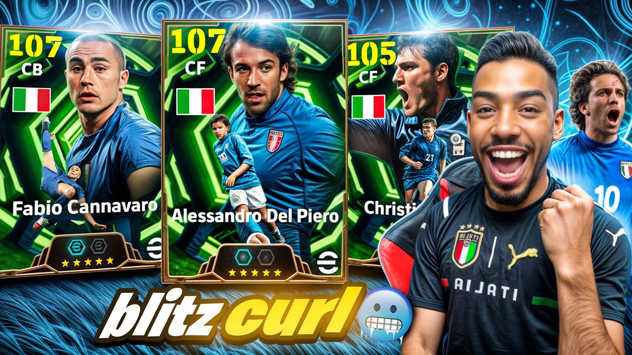 NEW  BLITZ CURL DEL PIERO + VIERI 🇮🇹 ITALY  PACK OPENING eFootball 26 mobile 
