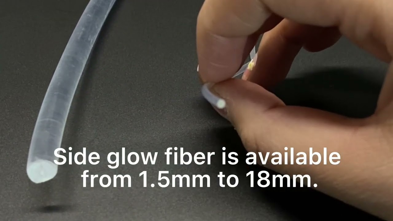 Side glow fiber optic pool side light kit