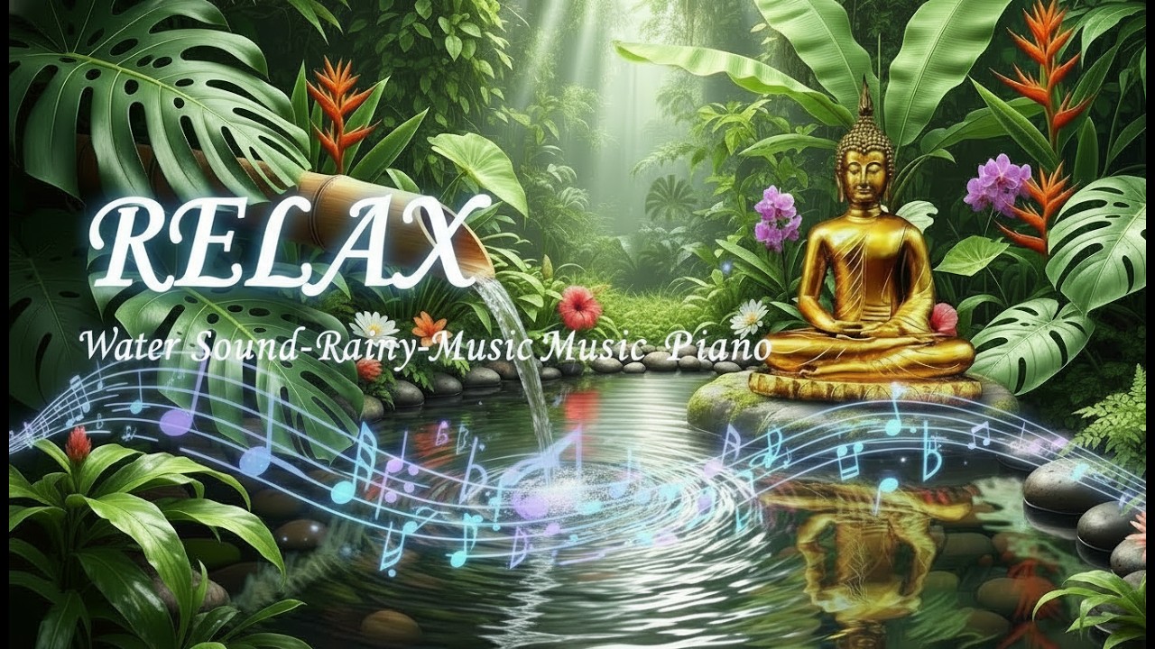 Peaceful Buddha Meditation | Soft Piano Music & Flowing Water Sounds
