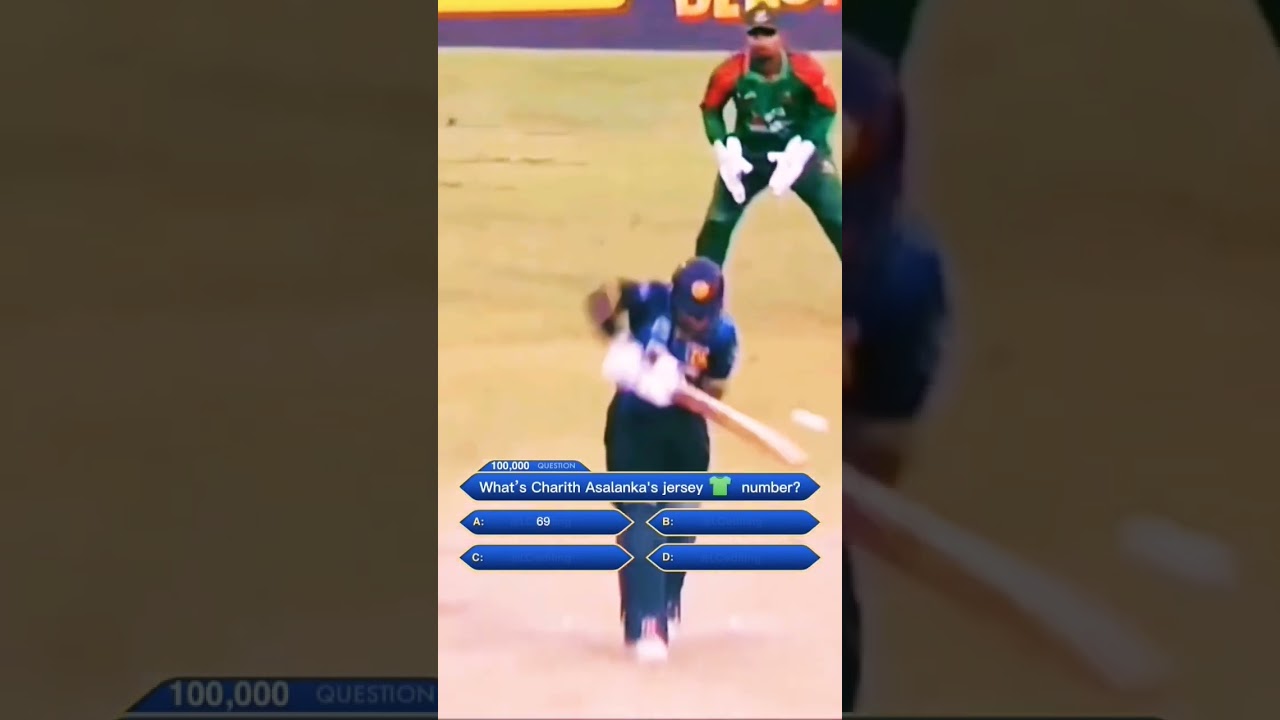 Comment the correct answer 💥👑️🤍 #charithasalanka #srilankacricket #slvsban #chariya #apekollo #crick