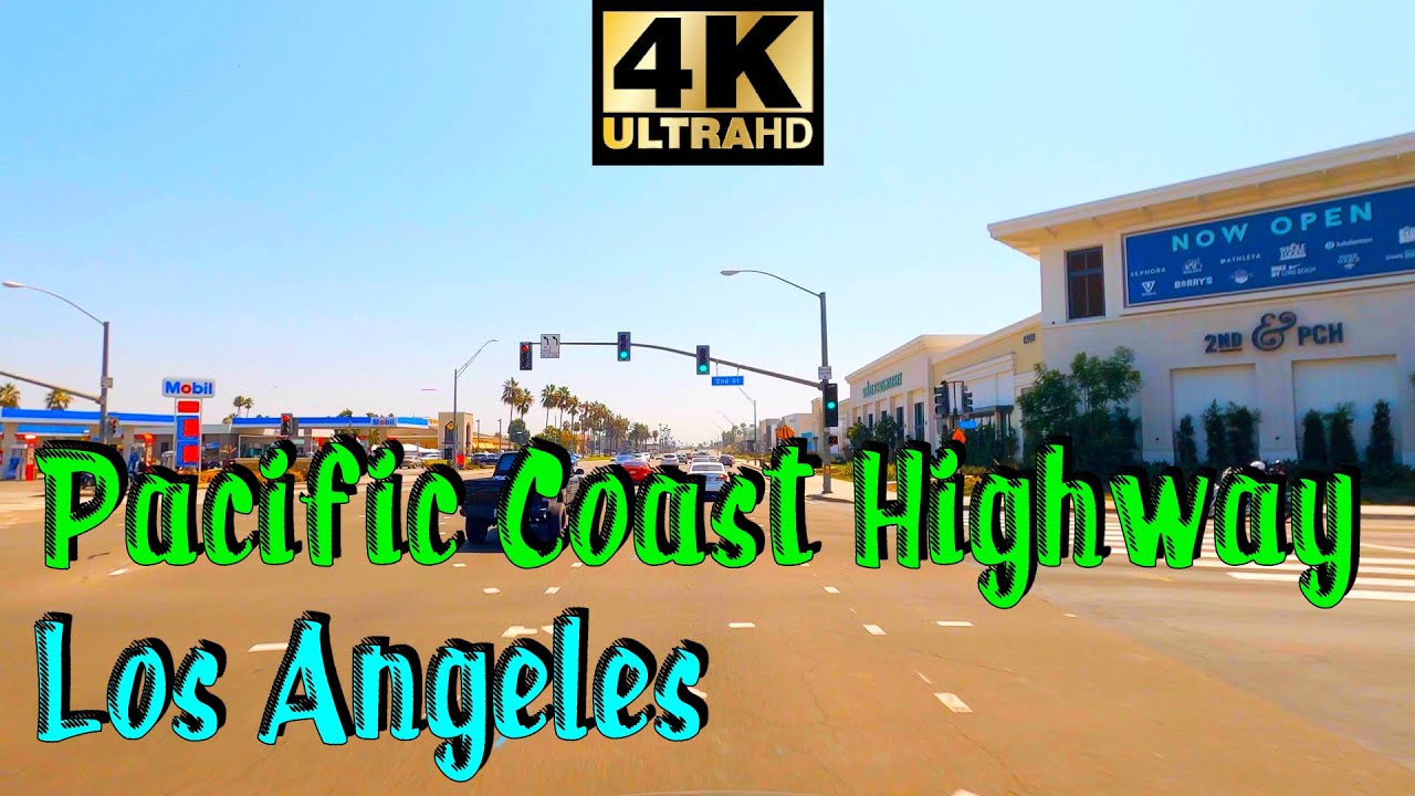 Pacific Coast Highway, Lomita to Seal Beach! Los Angeles Street Driving Tours. 4K