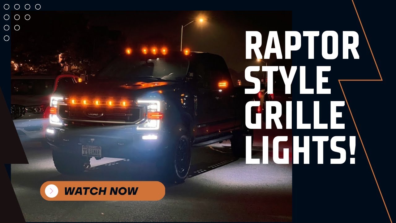 Installing Raptor Style Grille LED Lights On My 2022 Platinum Super Duty Tremor