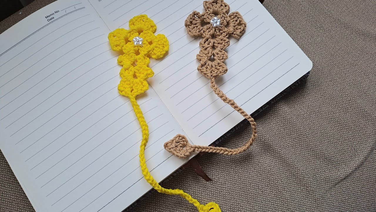 Crochet Bookmark Tutorial for Beginners: 10 Minutes Beautifull Crochet Cross Bookmark Tutorial