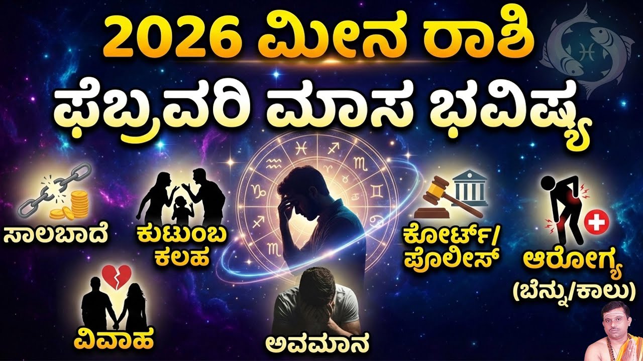 ಮೀನ ರಾಶಿ ಫೆಬ್ರವರಿ ಮಾಸ ಭವಿಷ್ಯ 2026 | Pisces February 2026 Horoscope | PratyangiraAradhyaru |