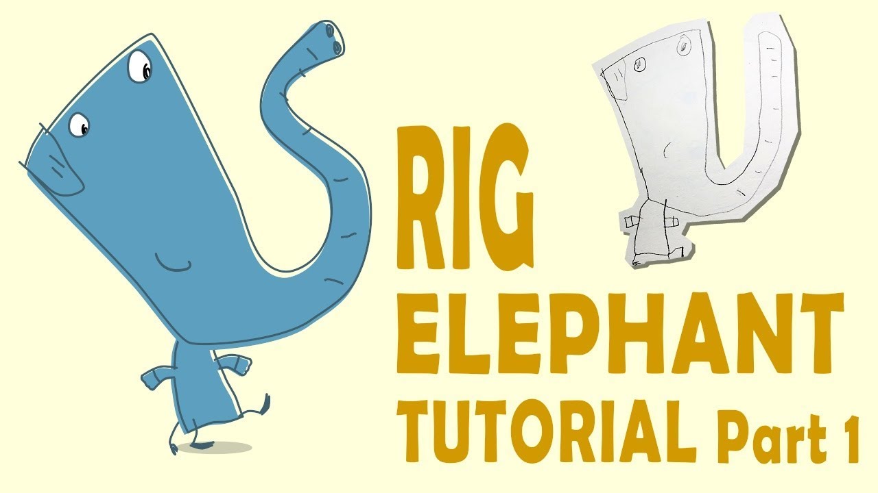 RIG ELEPHANT FROM MY LITTLE GIRL'S PAINTINGS - COISE - Anime Studio (Moho 2019) - Part 1