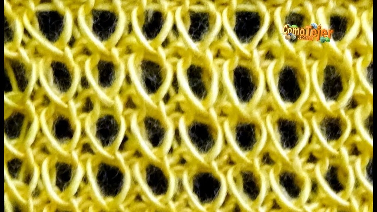 Cómo Tejer Punto Calado-Knit Lace Stitch 2 Agujas (300)