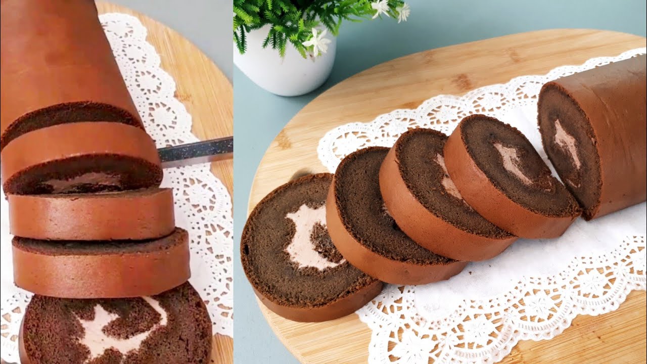 Resep Bolu Gulung Coklat Ekonomis|4Telur|Oventangkring