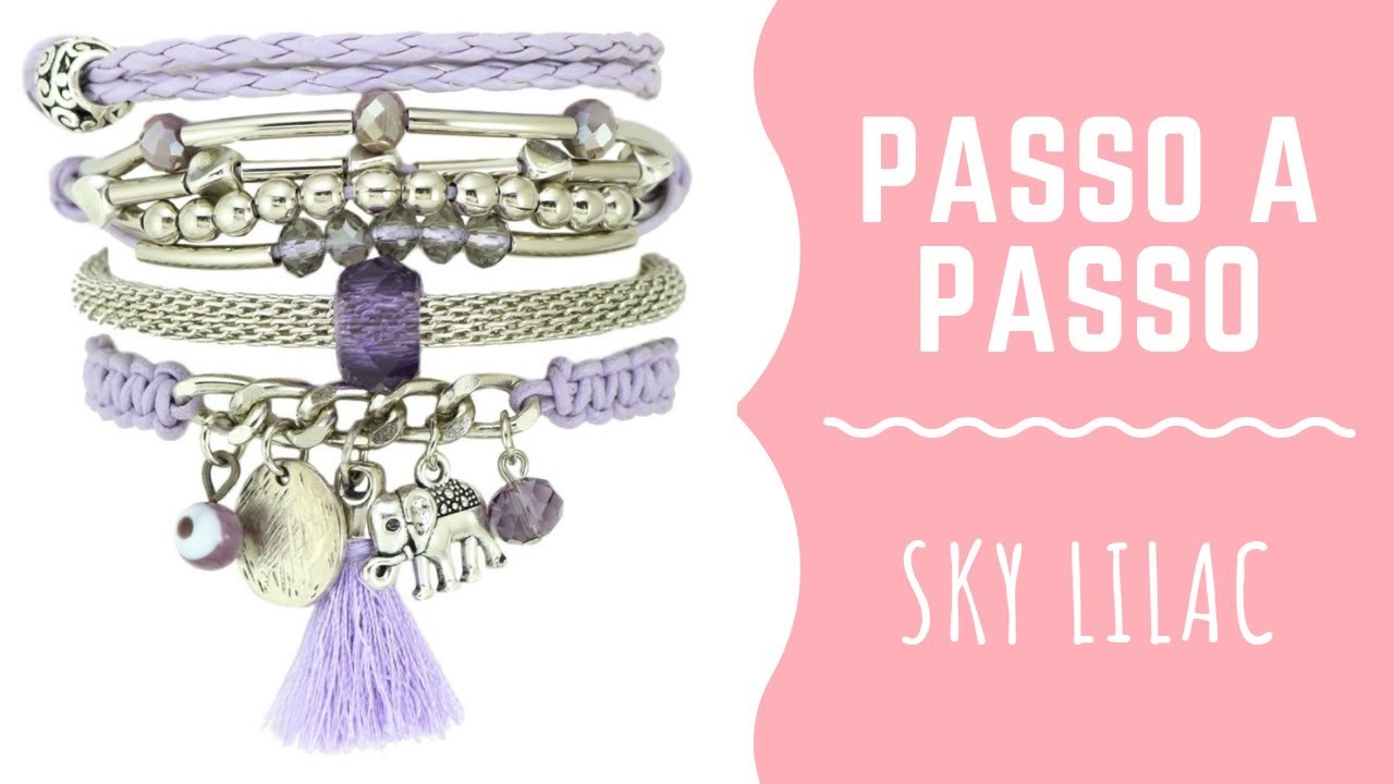 Passo a Passo - Kit Pulseira Sky Lilac (KP459)
