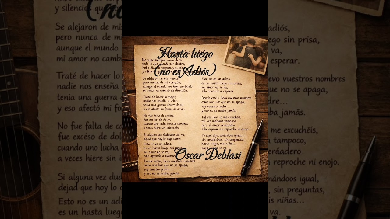 Hasta luego (no es Adiós). Folk acústico / íntimo. Balada acústica emocional. (Latin) Oscar Deblasi