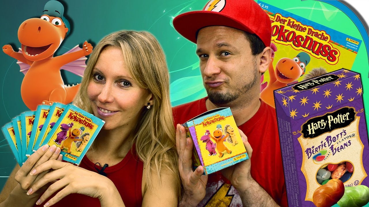 BENMASTERFUL Harry Potter Beans CHALLENGE mit DER KLEINE DRACHE KOKOSNUSS Sticker Unboxing
