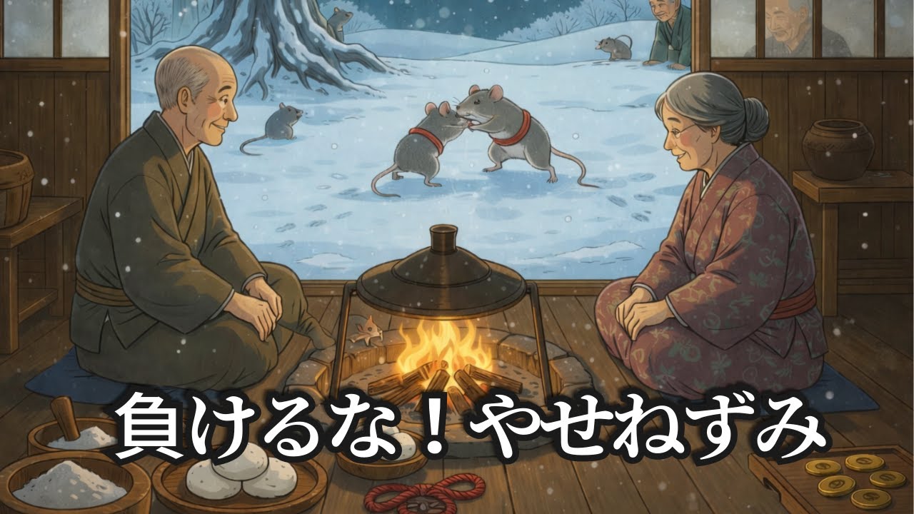 【日本昔ばなし】負けるな！やせねずみ｜老夫婦と小さな命が織りなす温かい奇跡 (感動・癒やし)