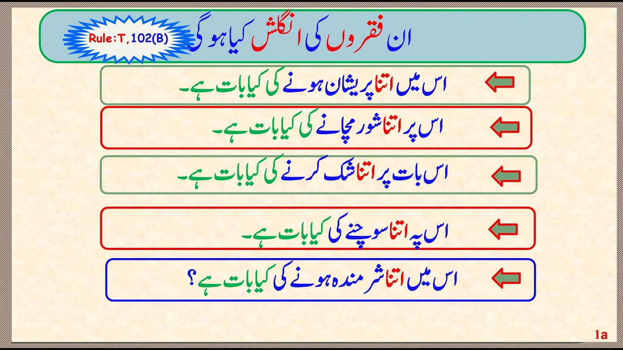 Urdu to English Translation -T.102 (B) | Prof. Altaf Hussain Shah