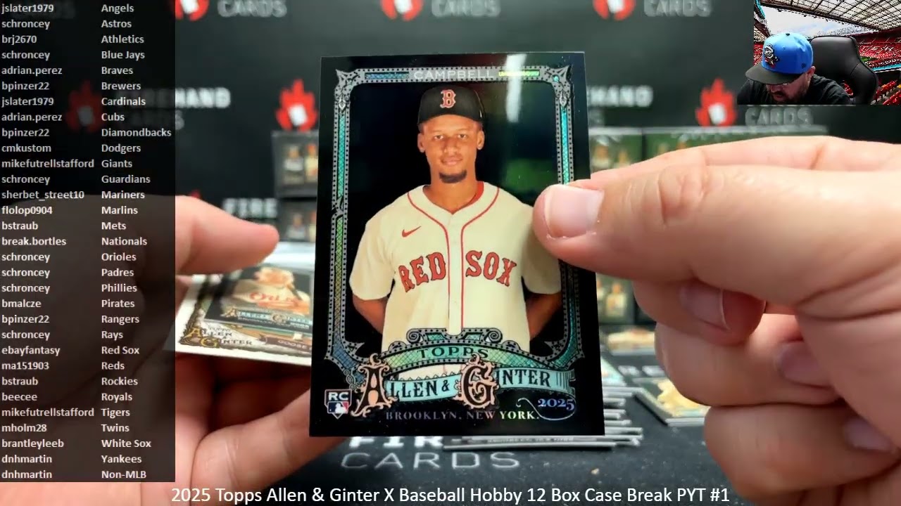 1/23/2026 2025 Topps Allen & Ginter X Baseball Hobby 12 Box Case Break PYT #1