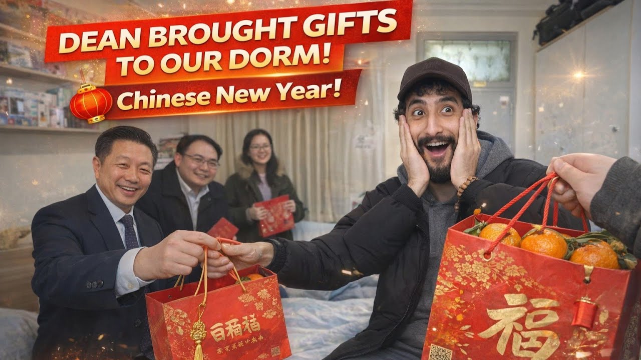 Dean Visited Our Dorm with Gifts 😍 | Chinese New Year Surprise! 🧧