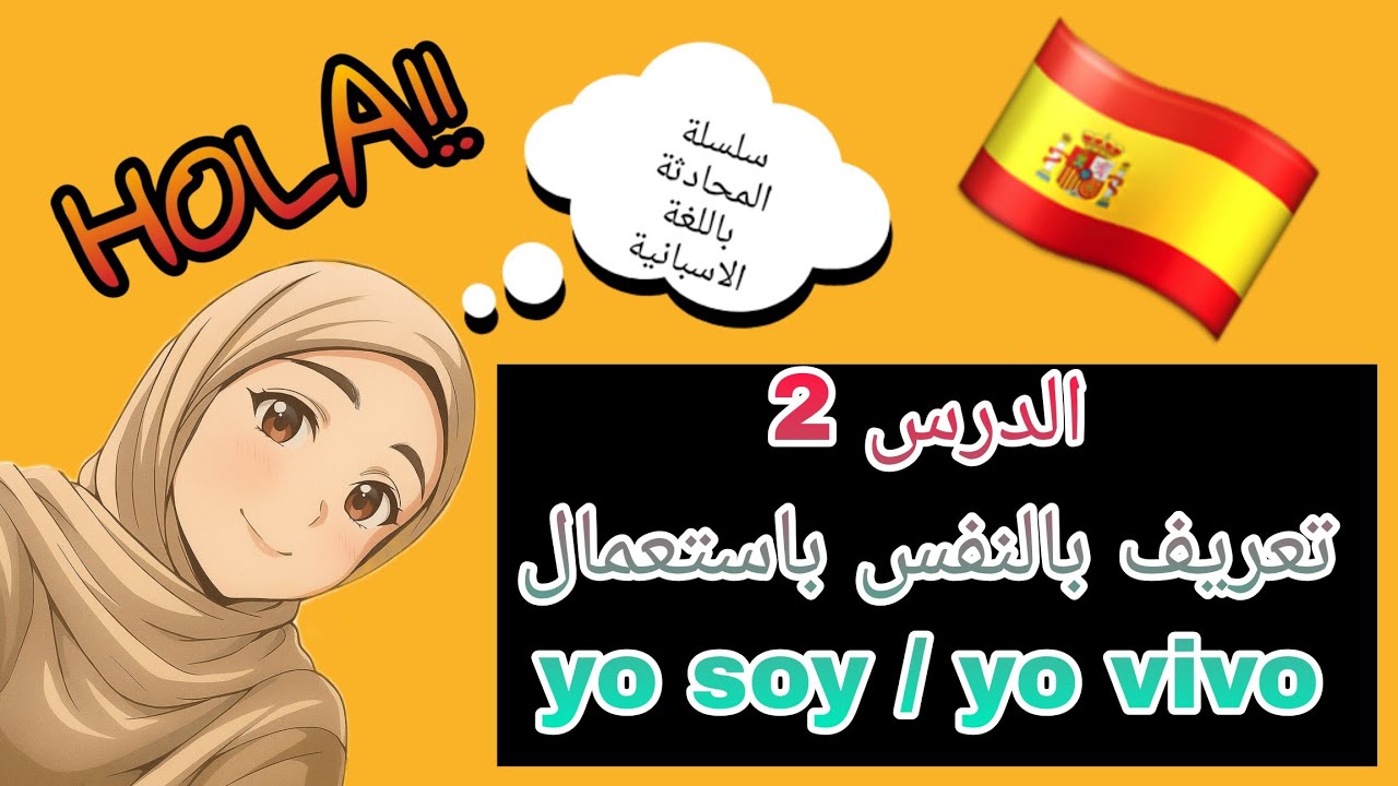 تعلم الإسبانية 🇪🇸 | كيف تقدم نفسك وتقول أين تعيش (Yo soy / Vivo en)الدرس 2