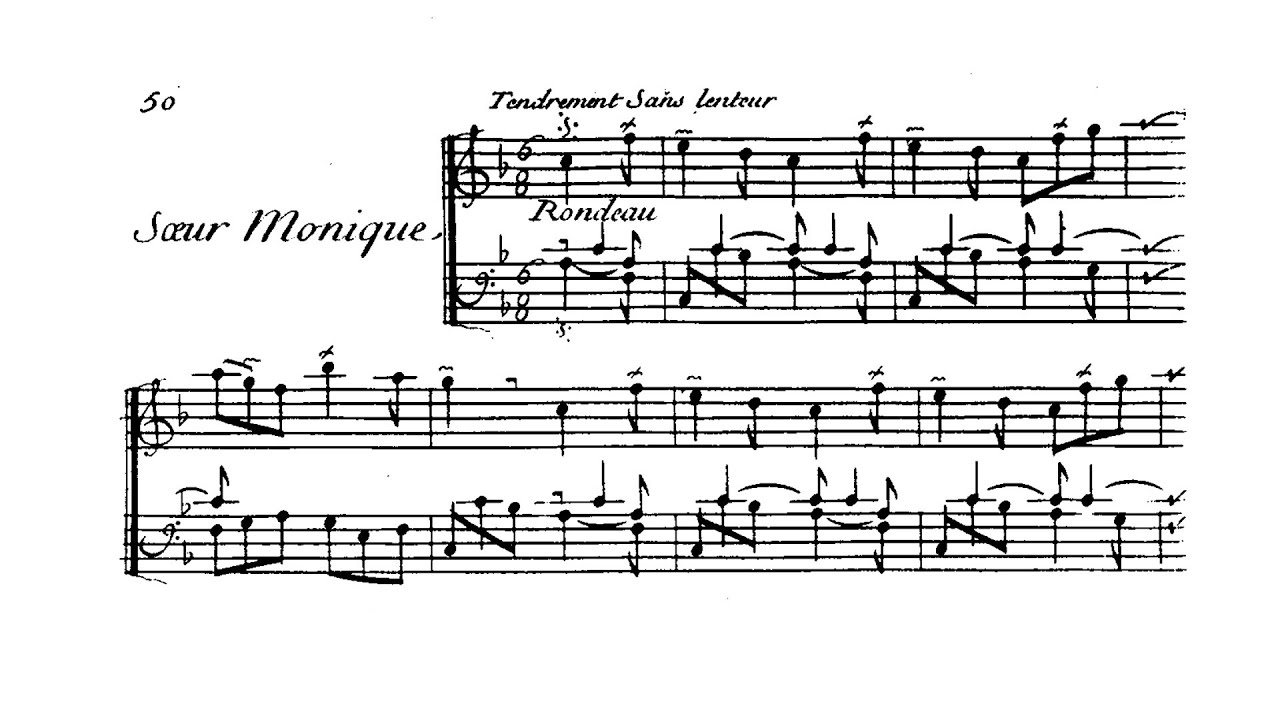 Soeur Monique by François Couperin played on a double-manual harpsichord