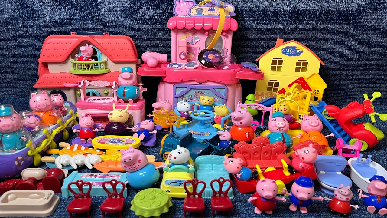 10 Minutes Satisfying with Unboxing Peppa Pig Happy Family Playset ASMR｜Review Toys