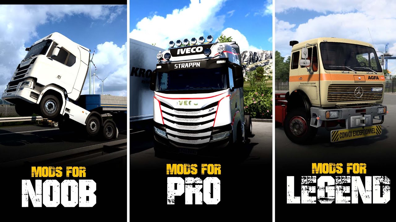 ETS2 Mods for Noob vs Mods for Pro vs Mods for Legend in 2023 | Euro Truck SImulator 2