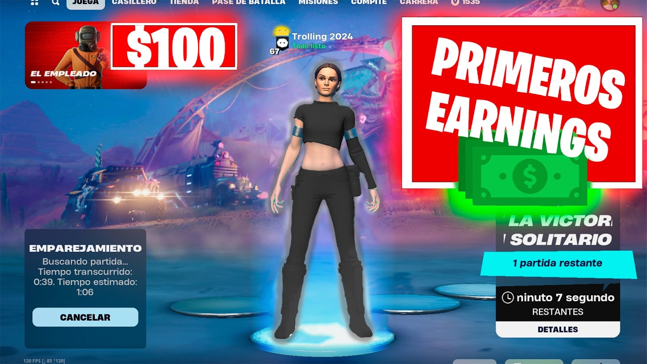 ¡Gané Mis Primeros $100 en Fortnite! 💸
