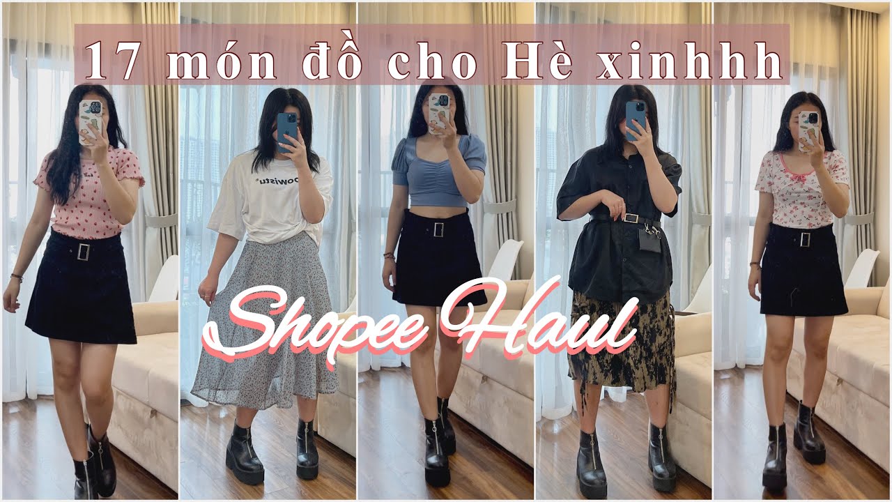 GIVEAWAY | SHOPEE HAUL #16 | 17 ITEMS SIÊU XINH ĐÓN HÈ | CROTOP, CHÂN VÁY... | kieuchinh2706