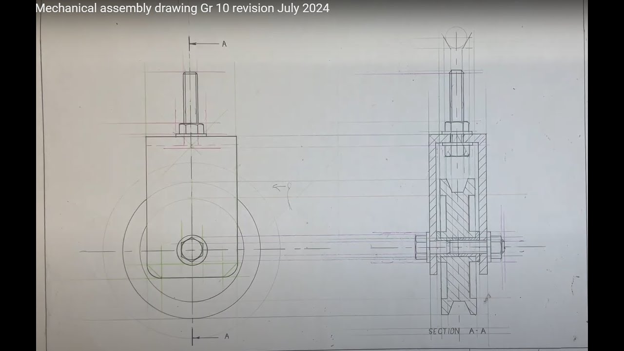 Mechanical assembly drawing Gr 10 revision July 2024
