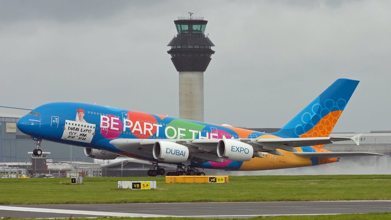 Emirates Expo 2020 Airbus A380 - The Most Colourful Plane In The World?
