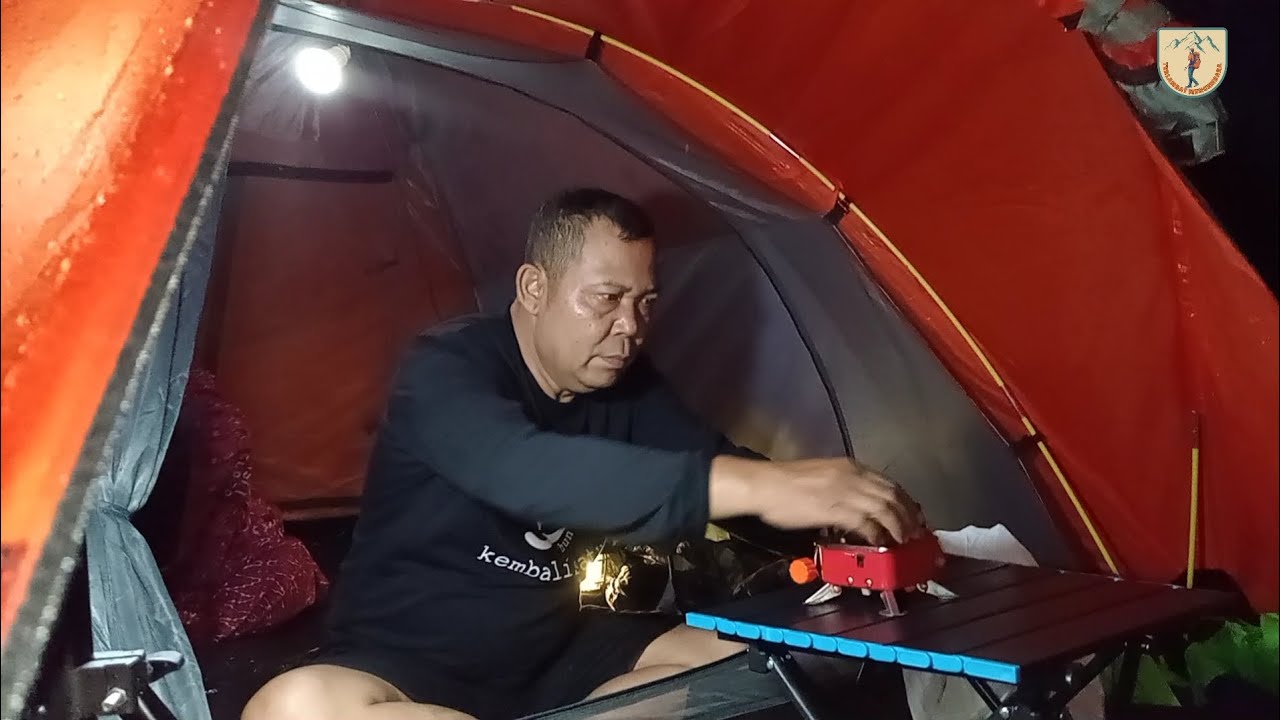 camping diguyur hujan dari  mendirikan tenda,disertai angin kencang...⁉️|eps 5