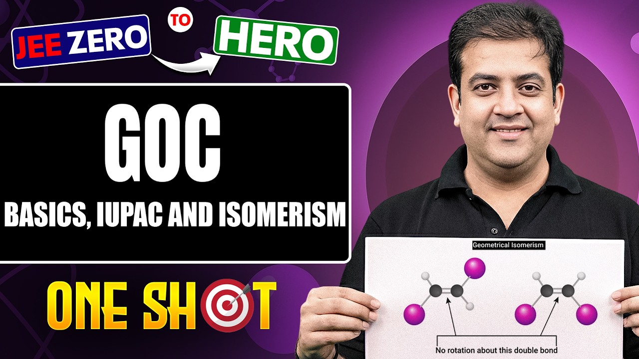 GOC-1 (BASICS, IUPAC AND ISOMERISM) Class 11 & 12 | Complete JEE Chemistry One Shot in Pure English
