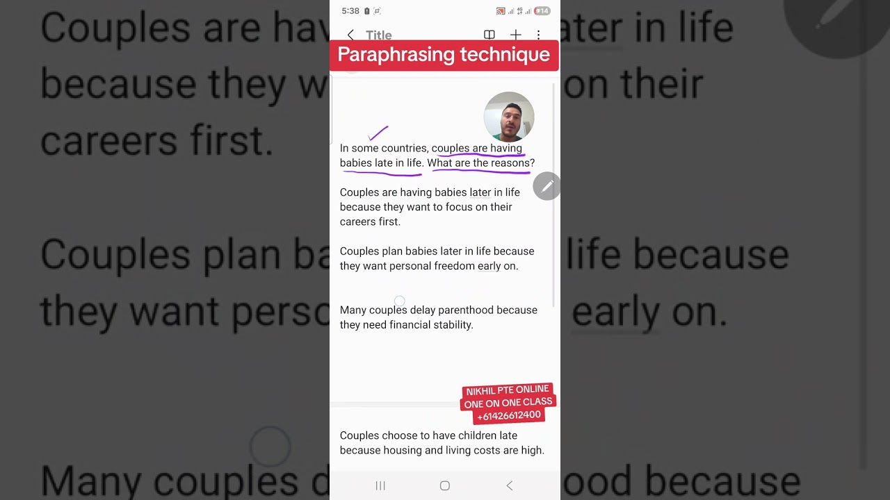 PARAPHRASING TECHNIQUE IN WRITING 2026
