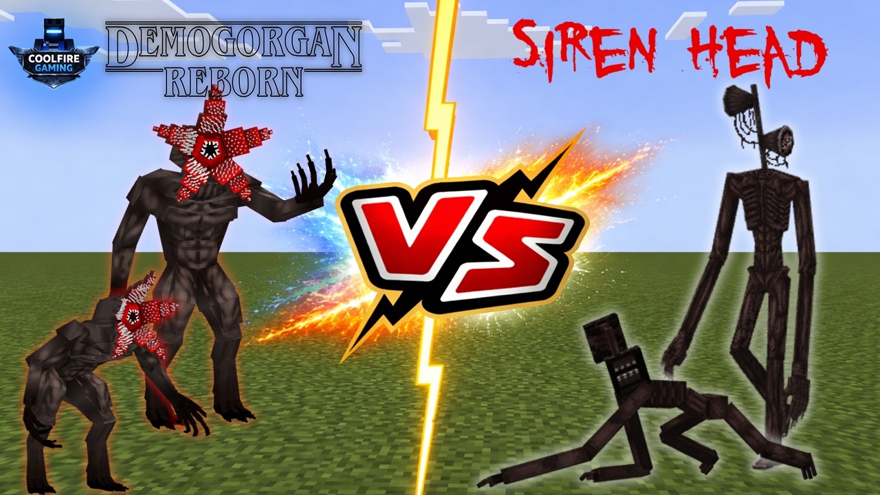 Demogorgan Reborn VS Siren Head [Trevor Henderson] 🆚 [Stranger Things] Minecraft PE