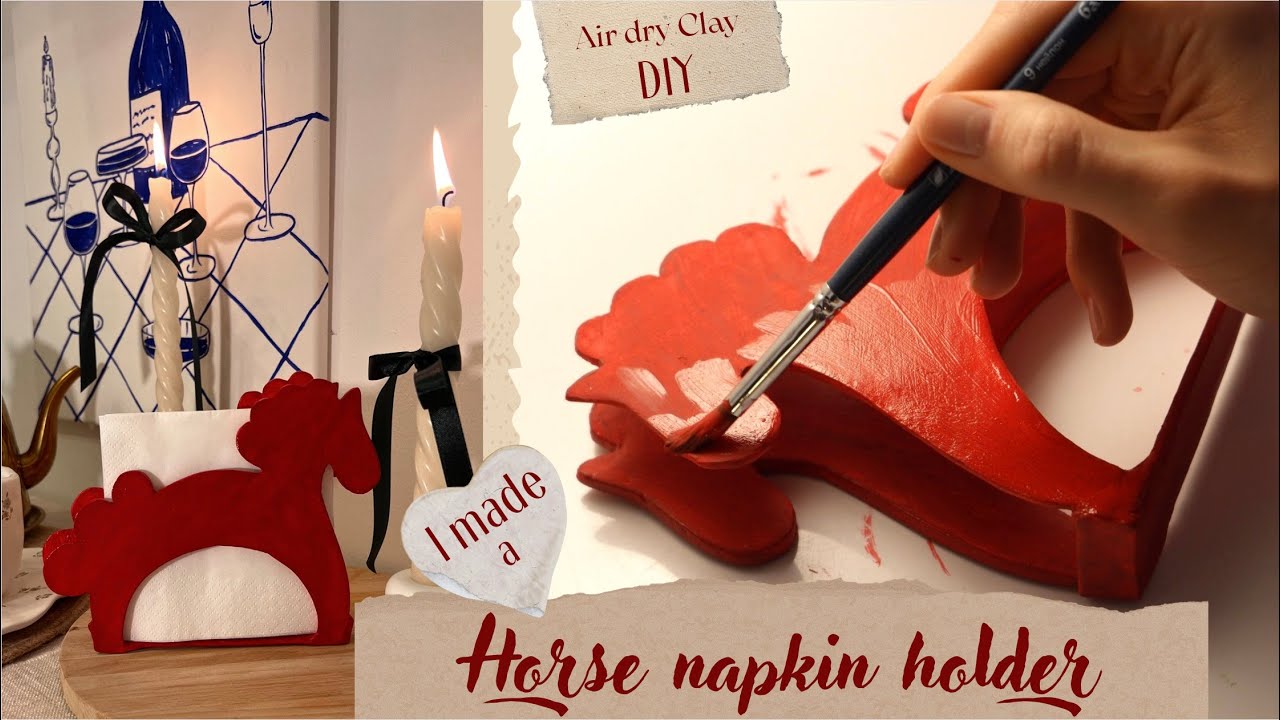 Napkin Holder from Air Dry Clay | Simple & Cozy Home Decor DIY