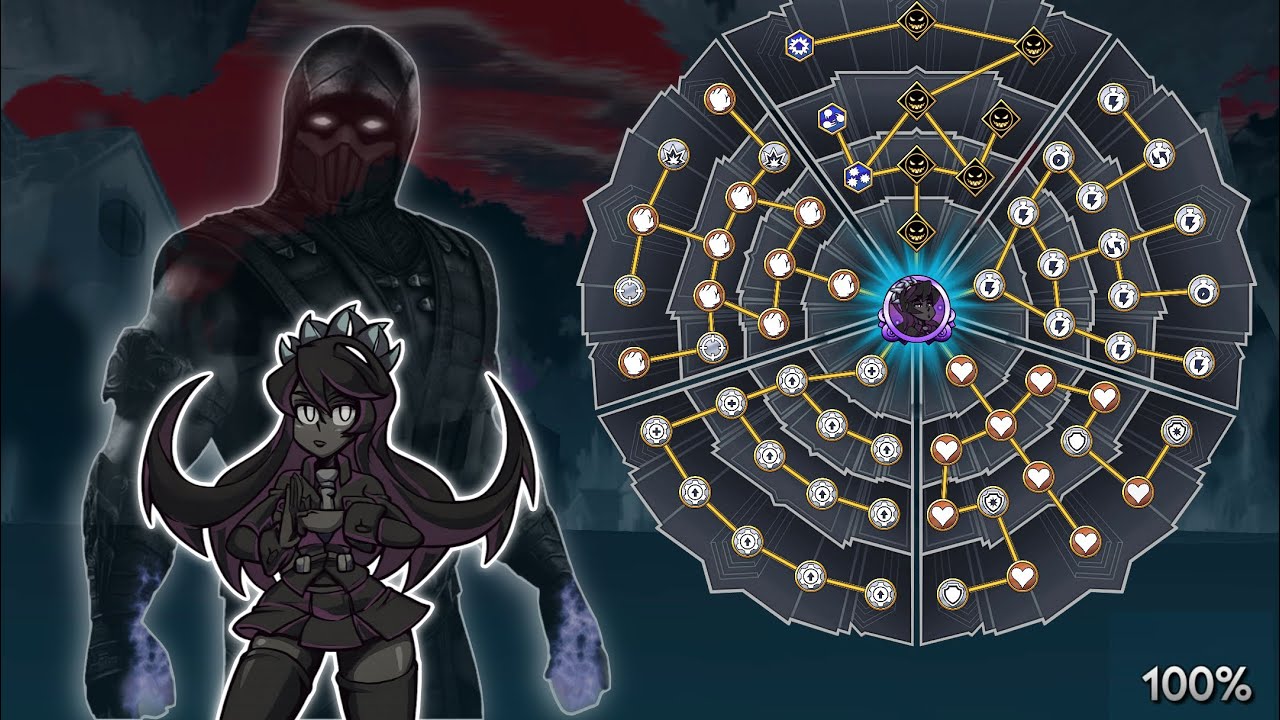 Completando el arbol de habilidad y evolucion a diamante Fukua falsa timida - Skullgirls mobile