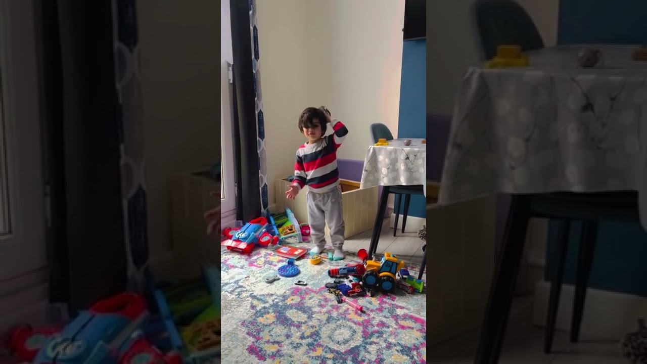 Rayyash tidied up the playroom