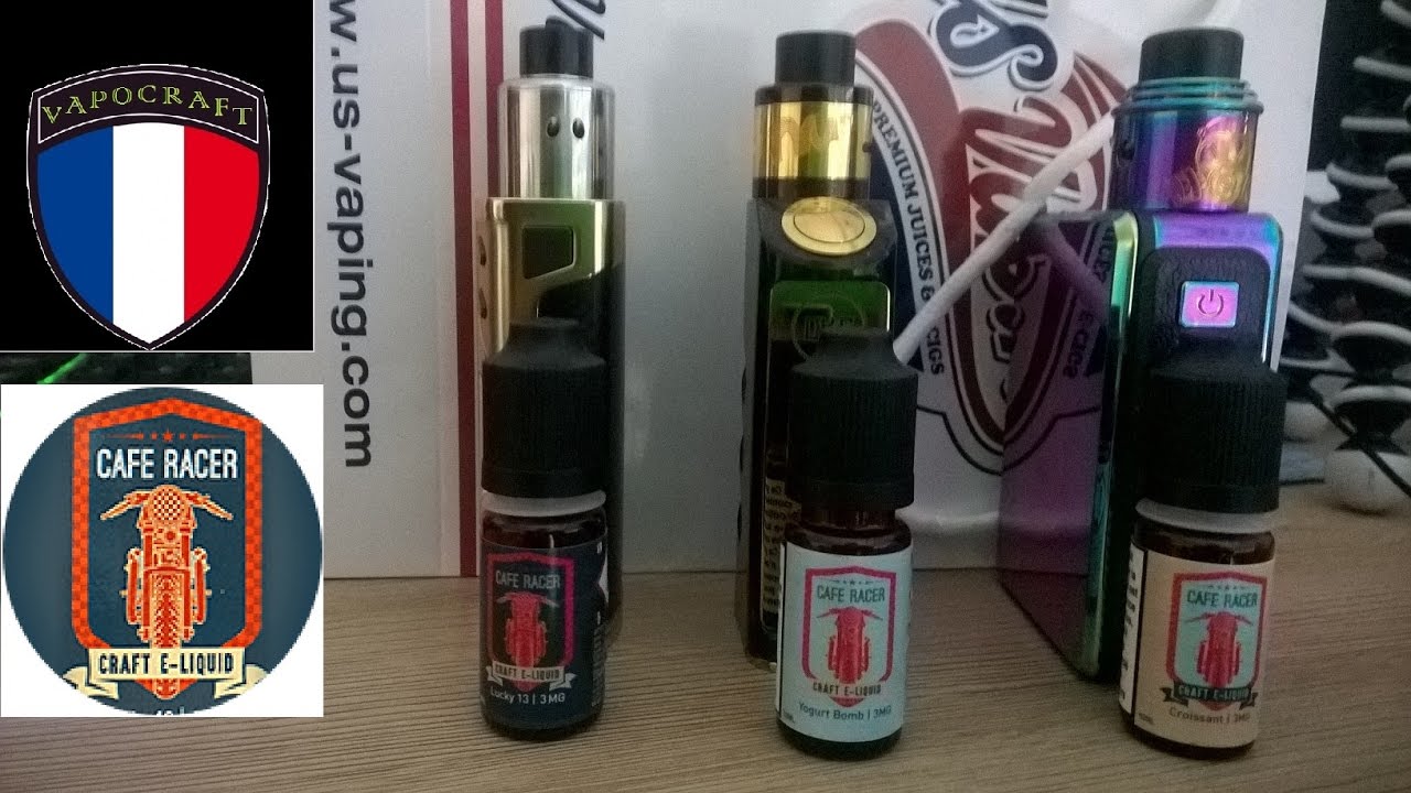 Liquides US: Luck 13 / Yogurt bomb / Croissant de chez Cafe Racer