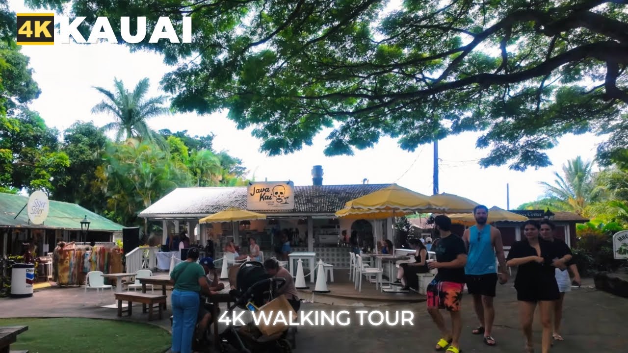 [4k] Kōloa Walk : What it’s like in Koloa Hawaii - Beautiful Town in Kauai