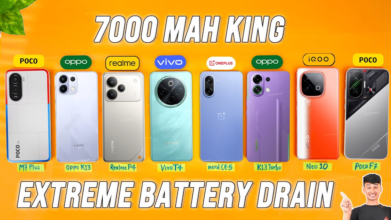 Realme P4, Oppo K13 Turbo, Neo 10, F7, T4, CE 5 🔋📱 Extreme Battery Drain test | Amazon GIF Sale 2025