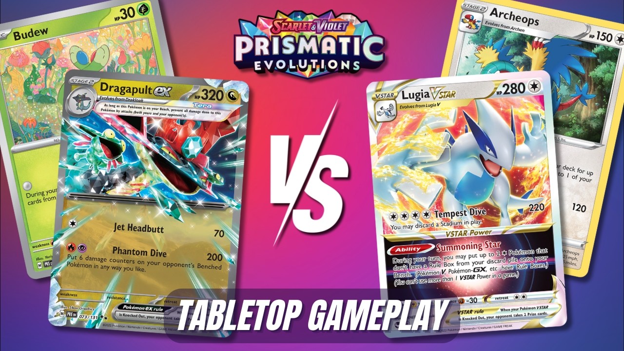 Dragapult ex vs Lugia VSTAR | Pokemon TCG League | Tabletop Gameplay