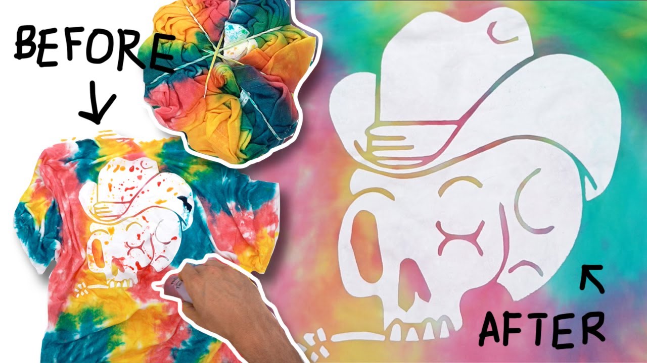 How To Tie Dye (leave a white design on t-shirt)