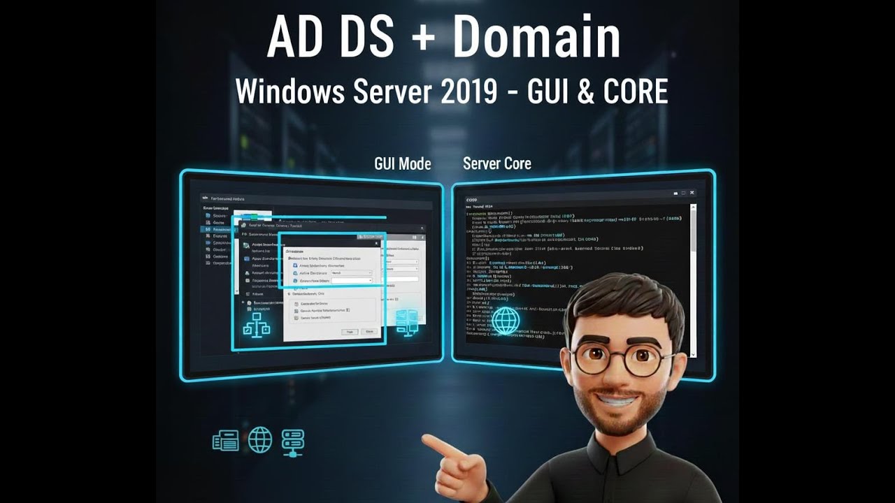 Windows Server 2019 : Installation du service AD DS sur Core et GUI