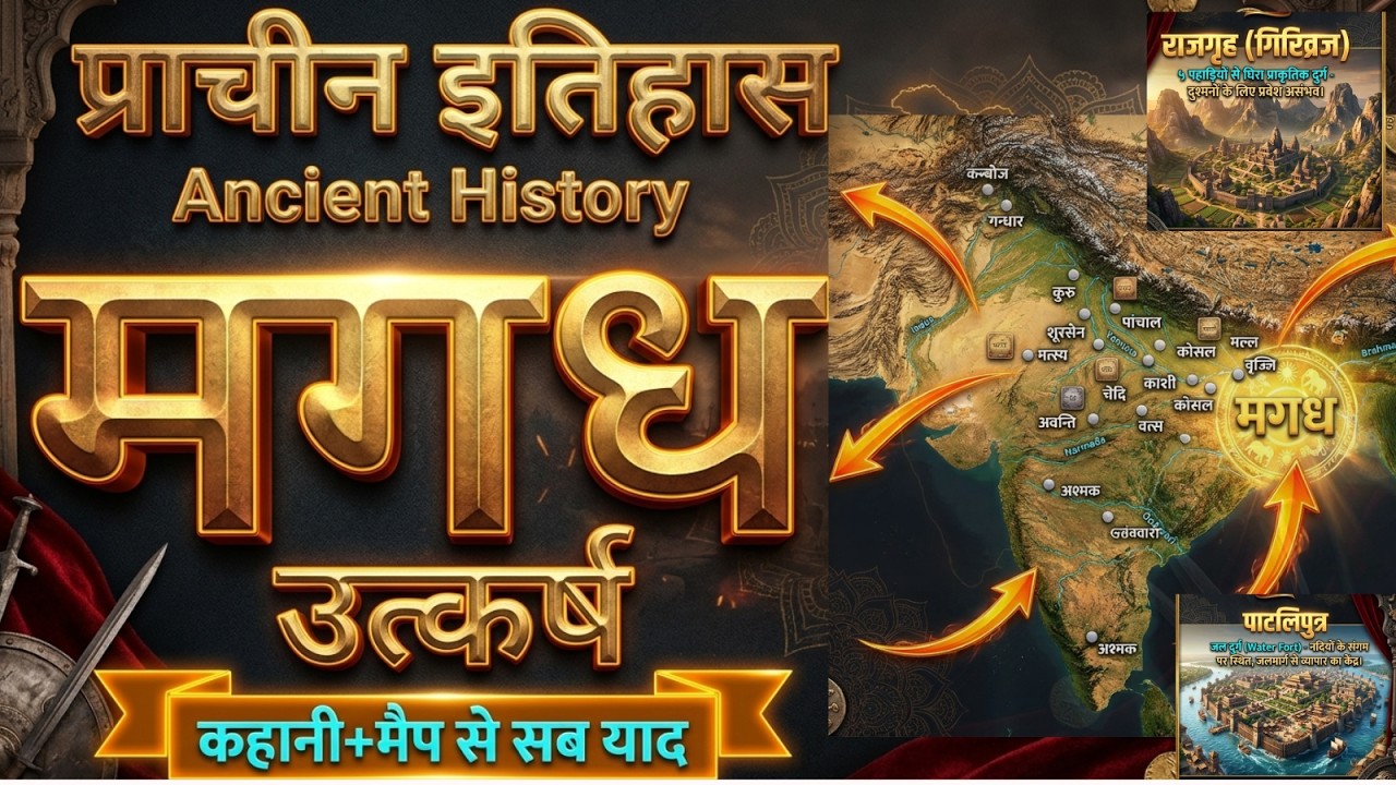 Magadha Empire कैसे बना सबसे शक्तिशाली? | हर्यक वंश से नन्द वंश तक | Ancient History One Shot 2026