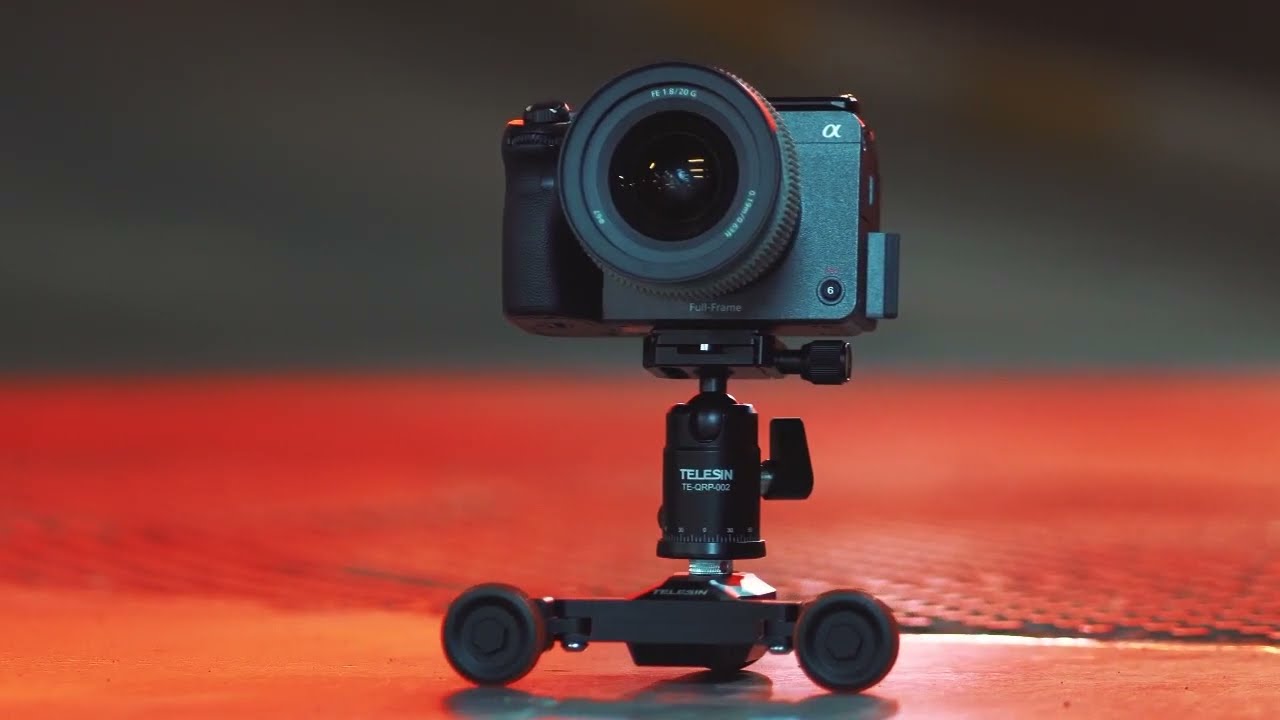Take a cute video by using TELESIN motorized camera dolly car!