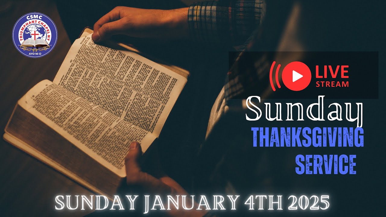 First Thanksgiving Service Sunday January 4th, 2026