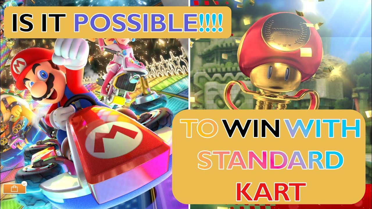 Mario Kart 8 Deluxe (Winning the Mushroom Cup with DEFAULT KART SETUP)