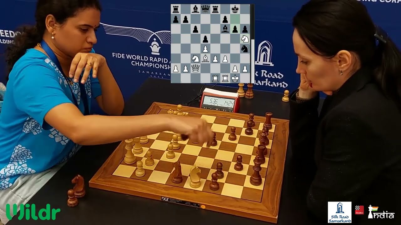 GM Koneru Humpy v GM Kateryna Lagno - Positional Prowess | World Rapid Women 2023