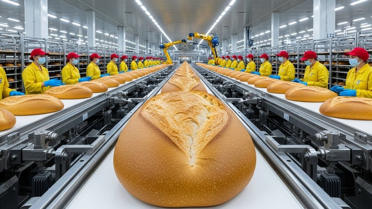 Inside the Automated Bread Factory – How Millions of Loaves Are Made Daily (Full Process)