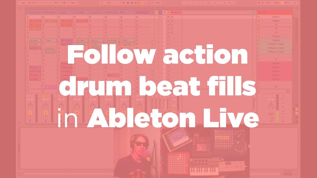 Fun way to perform drum beats in Ableton Live -follow-action