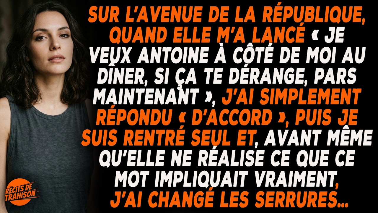 Elle A Dit « Je Veux Aaron À Côté De Moi Au Dîner,Si Ça Te Dérange, Pars» J’ai Répondu « D’accord »…